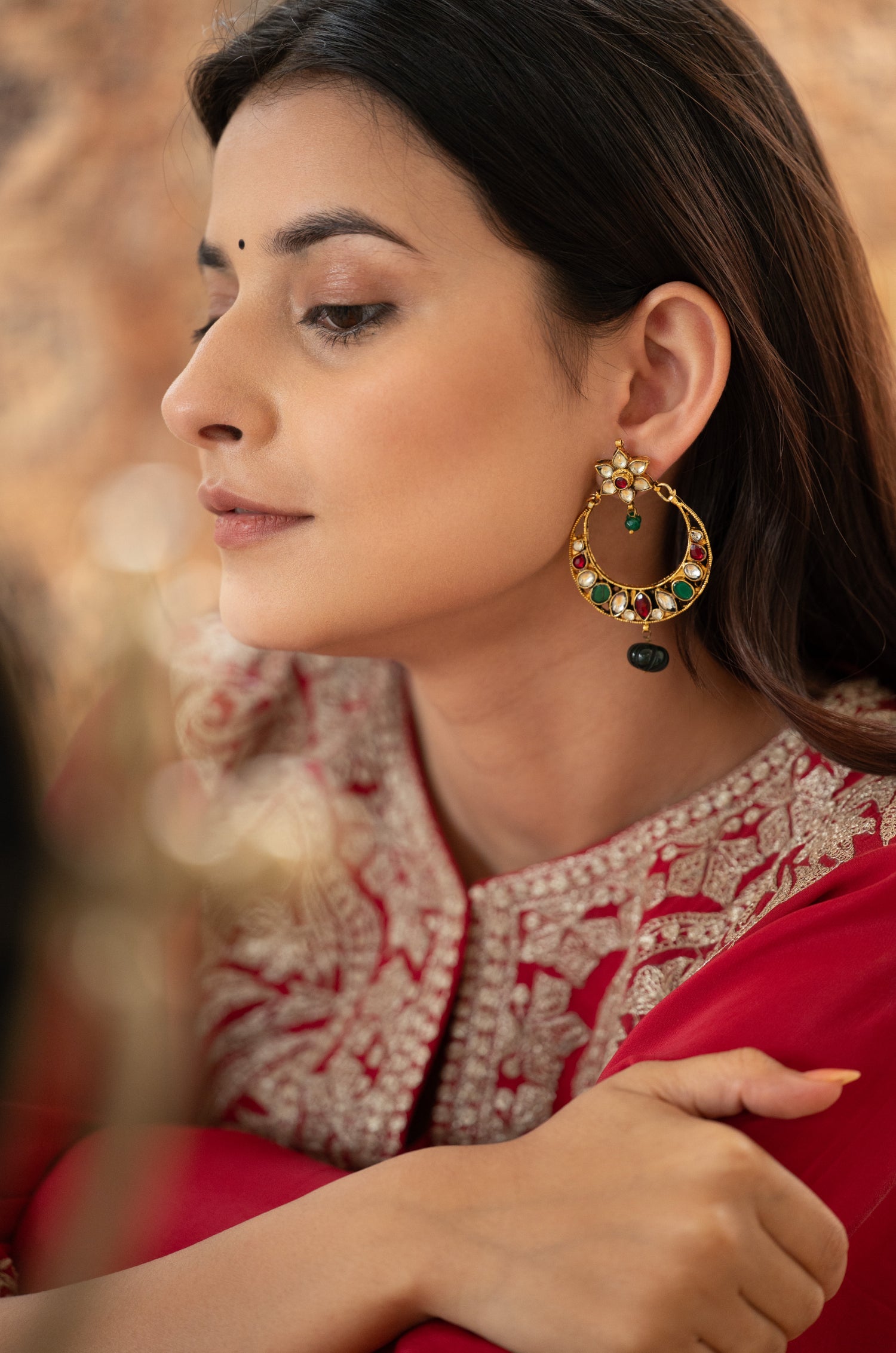 Laira Multicolored Kundan Earring
