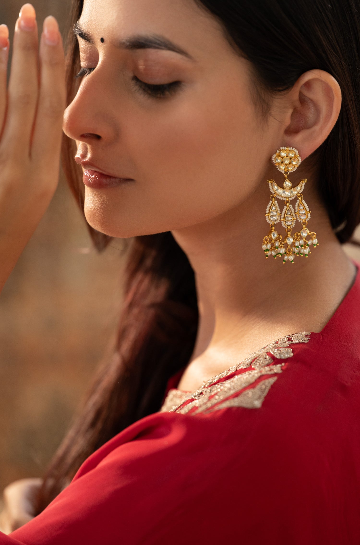 Lavanya Kundan Earrings