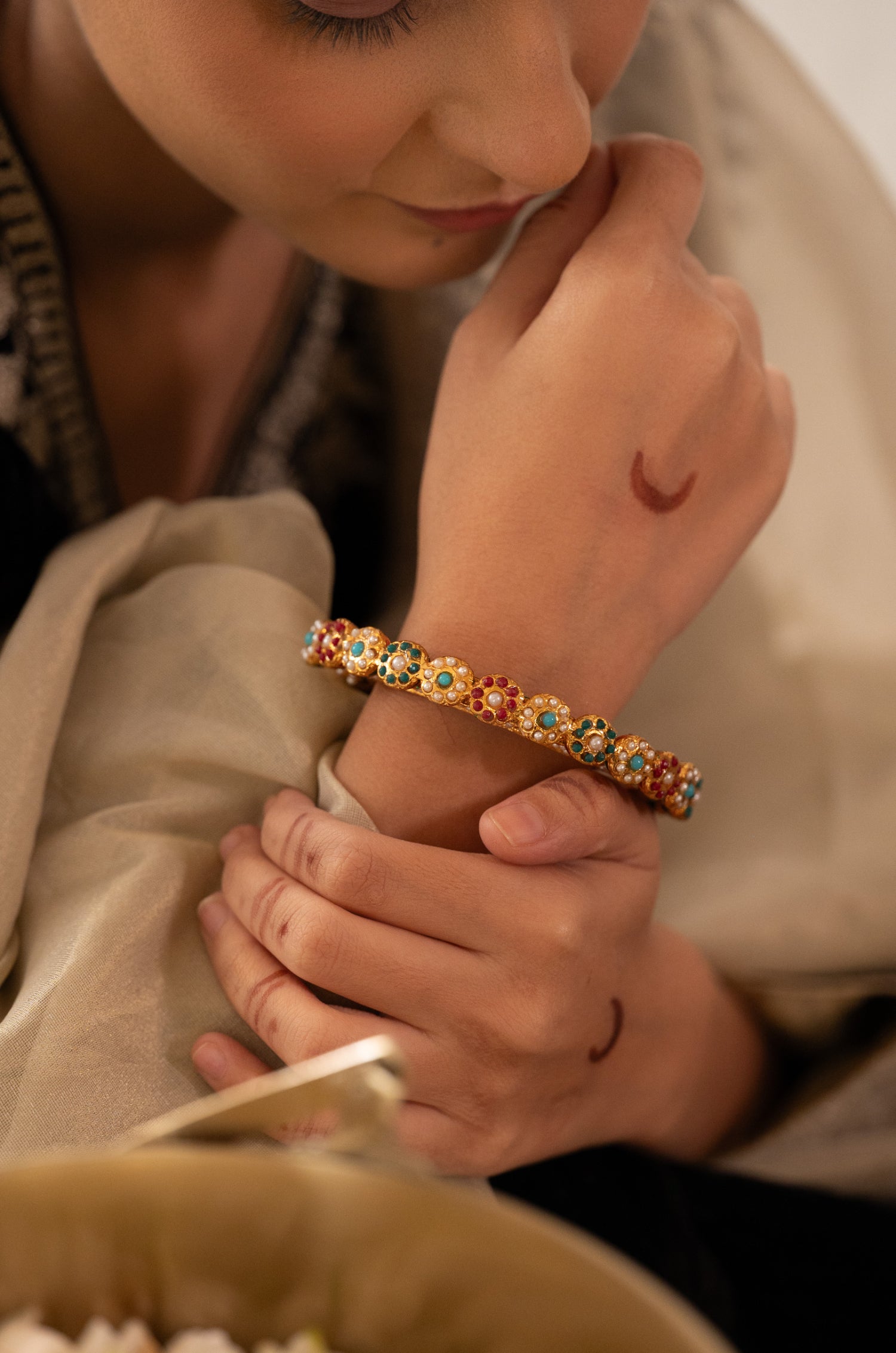 Garima Multicolored Jadau Bangle