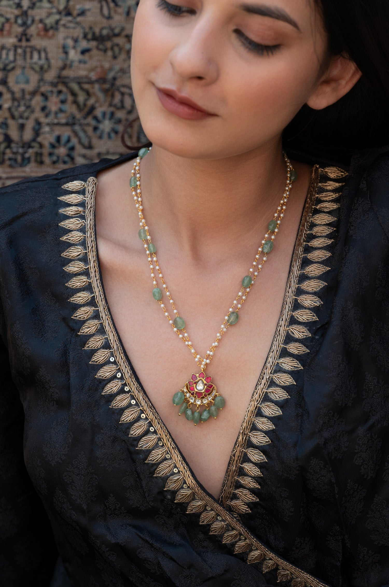 Gauri Kamal Kundan Necklace
