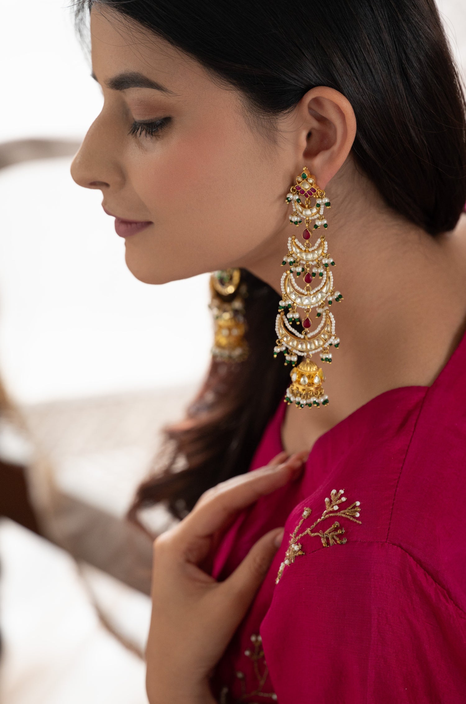 Zareen Kundan Jhumka Earrings