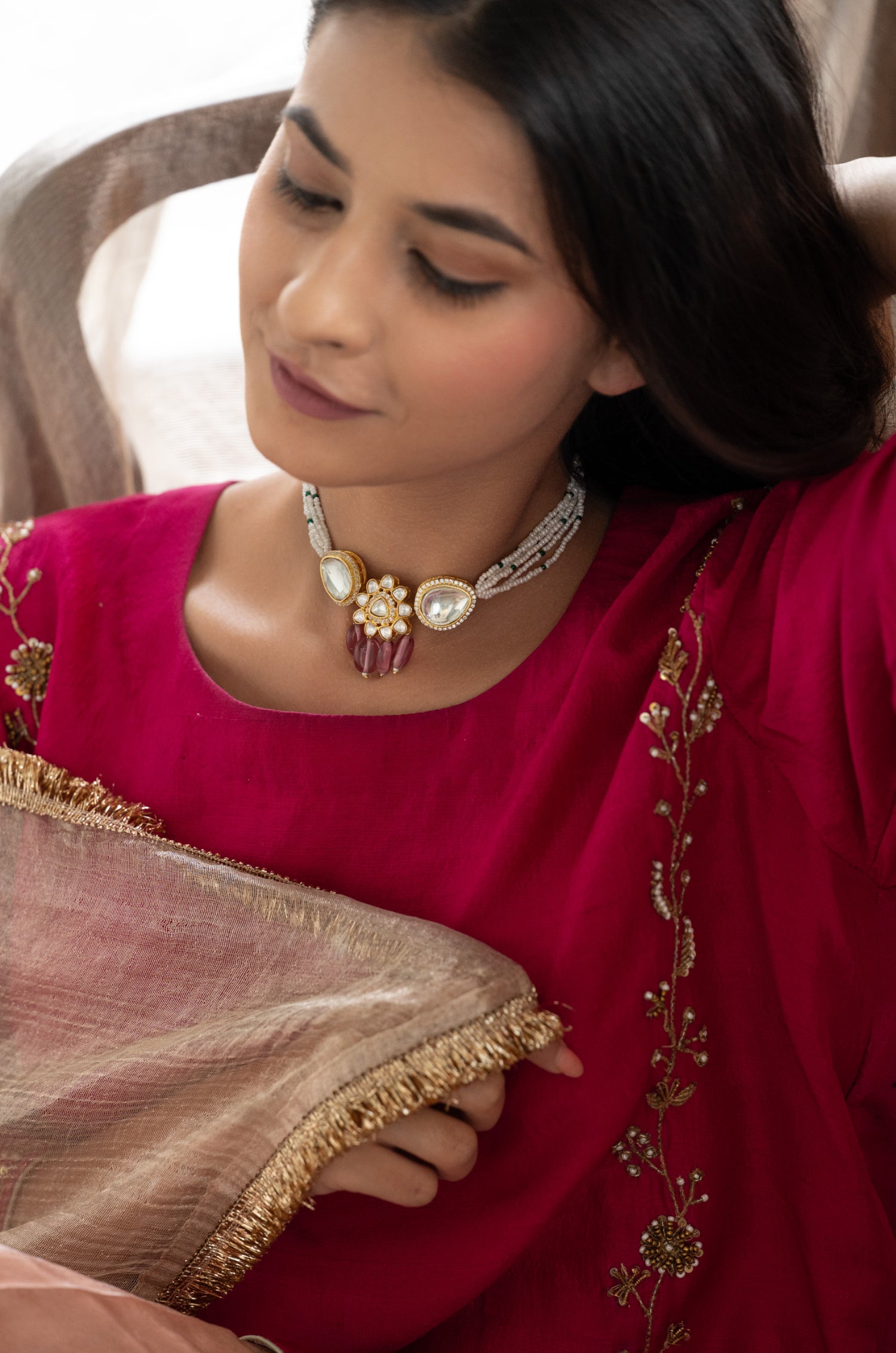 Kaveri Polki Choker Necklace