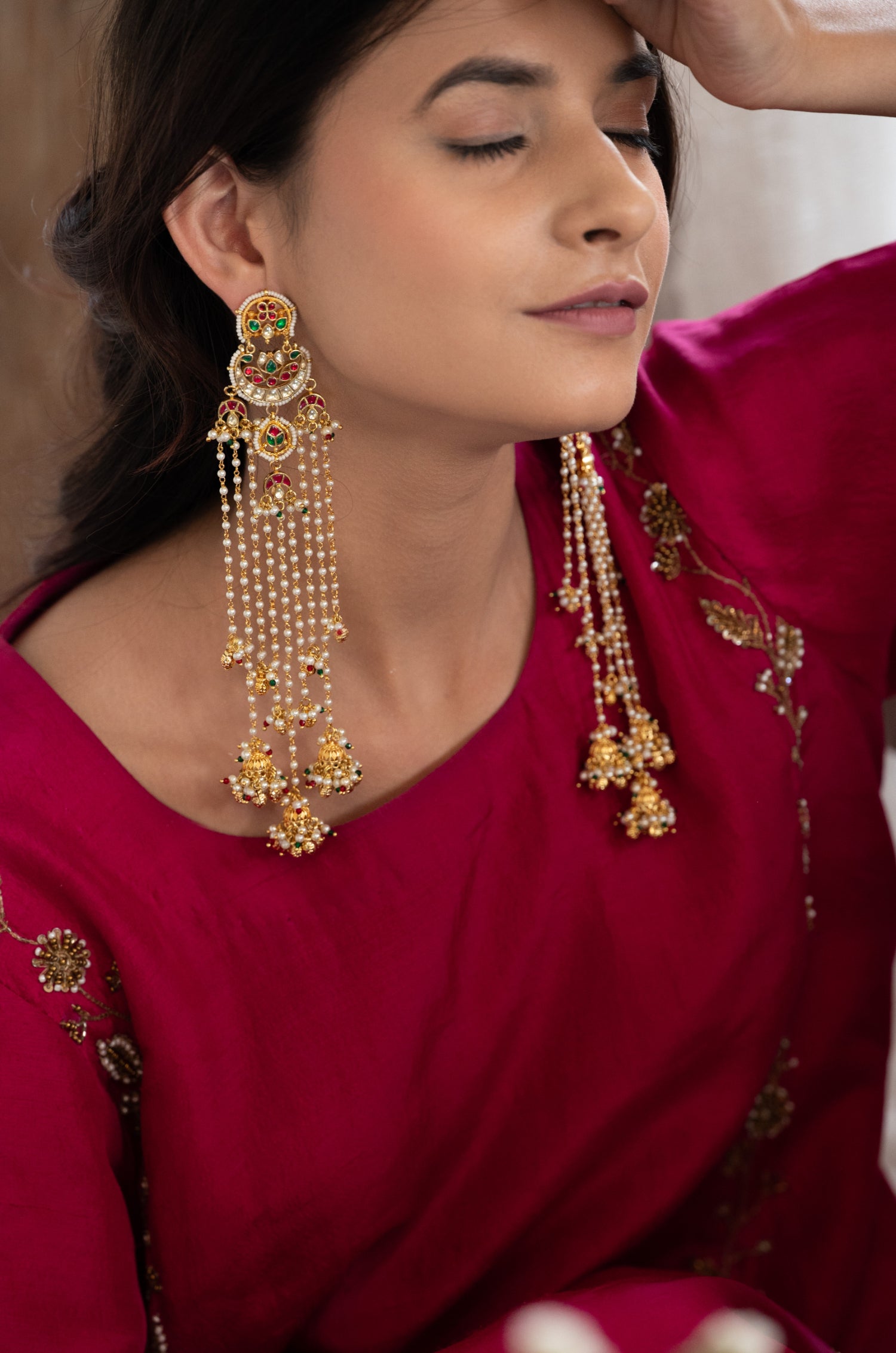 Asmita Kundan Kashmiri Earrings