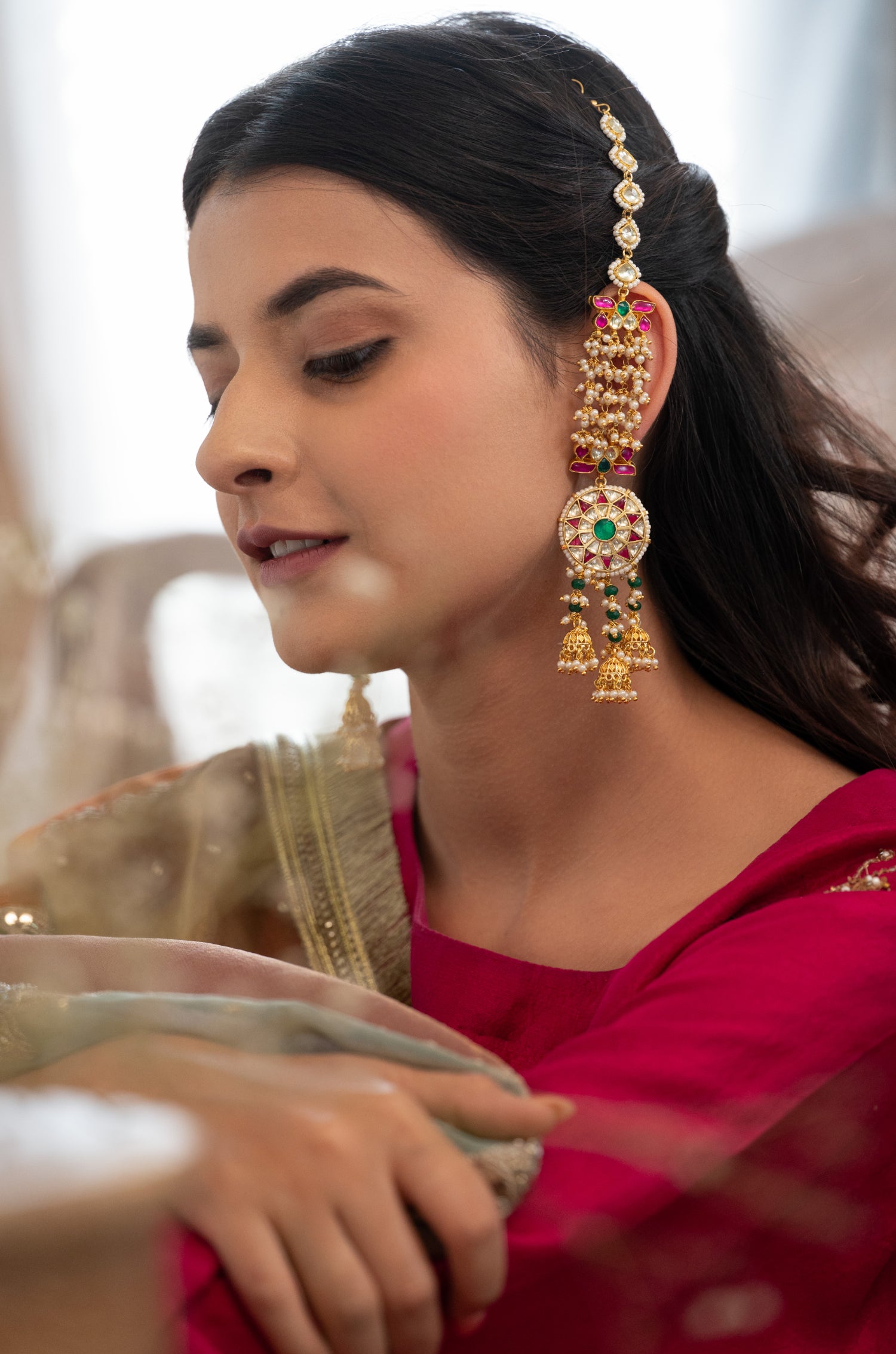 Vrinda Kundan Earrings