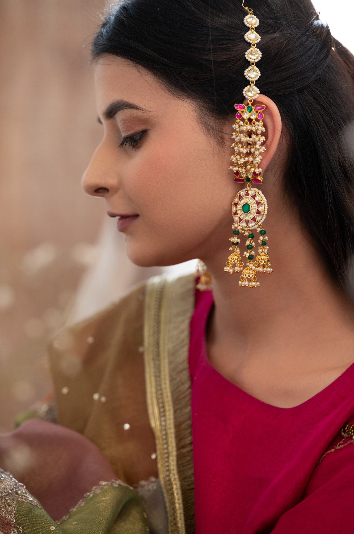 Vrinda Kundan Earrings