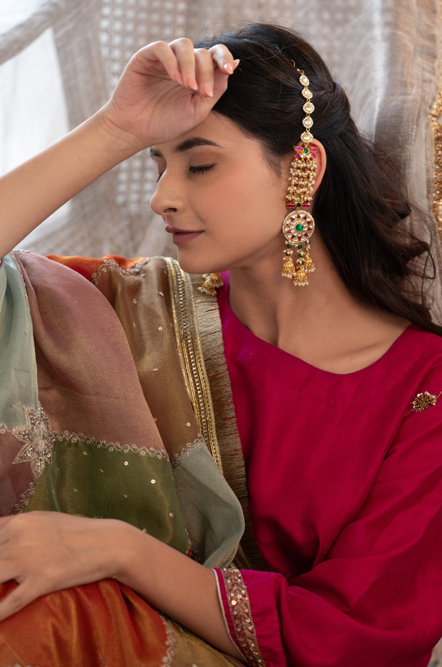 Vrinda Kundan Earrings