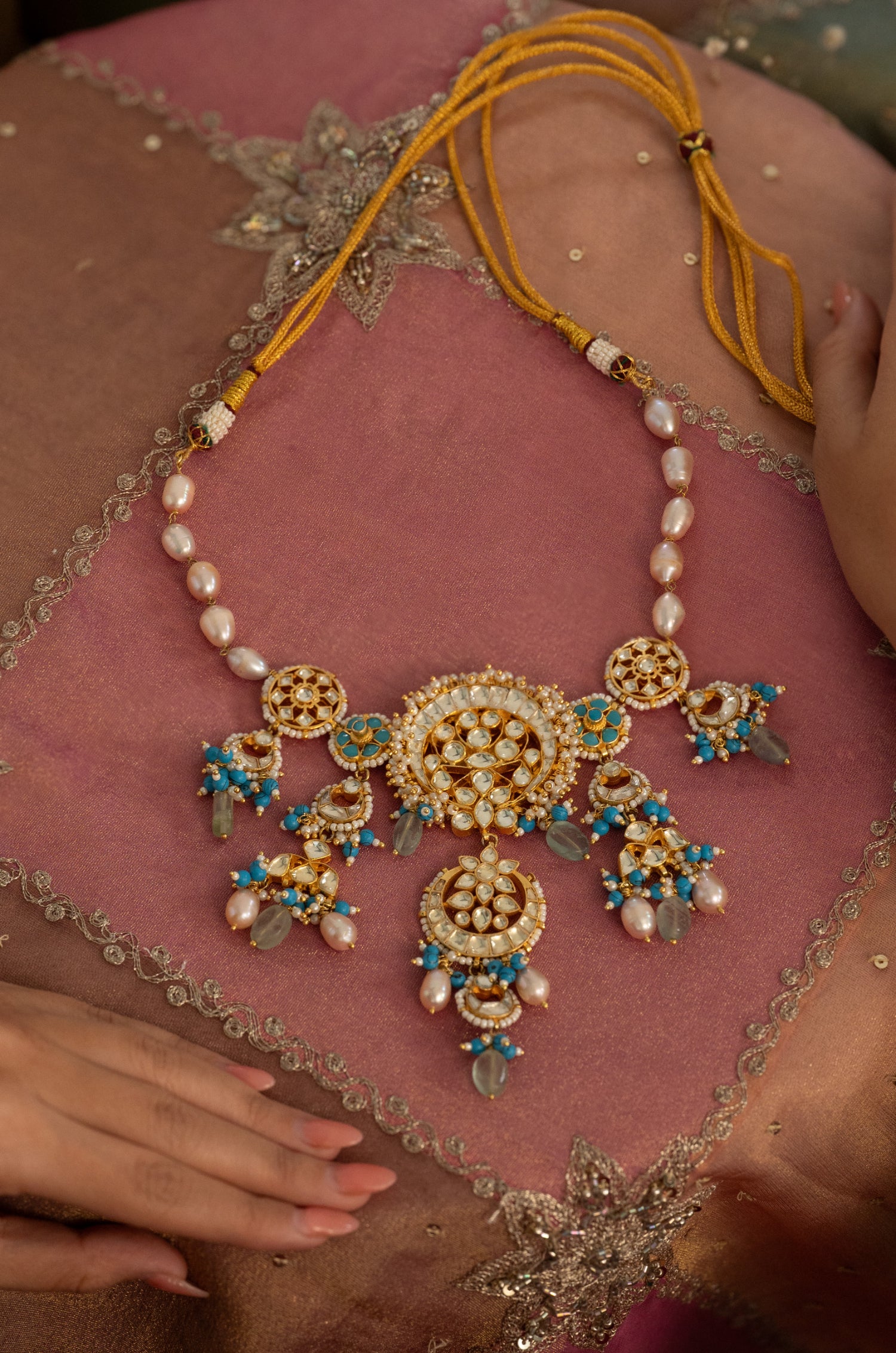 Zarisha Turquoise Kundan Necklace