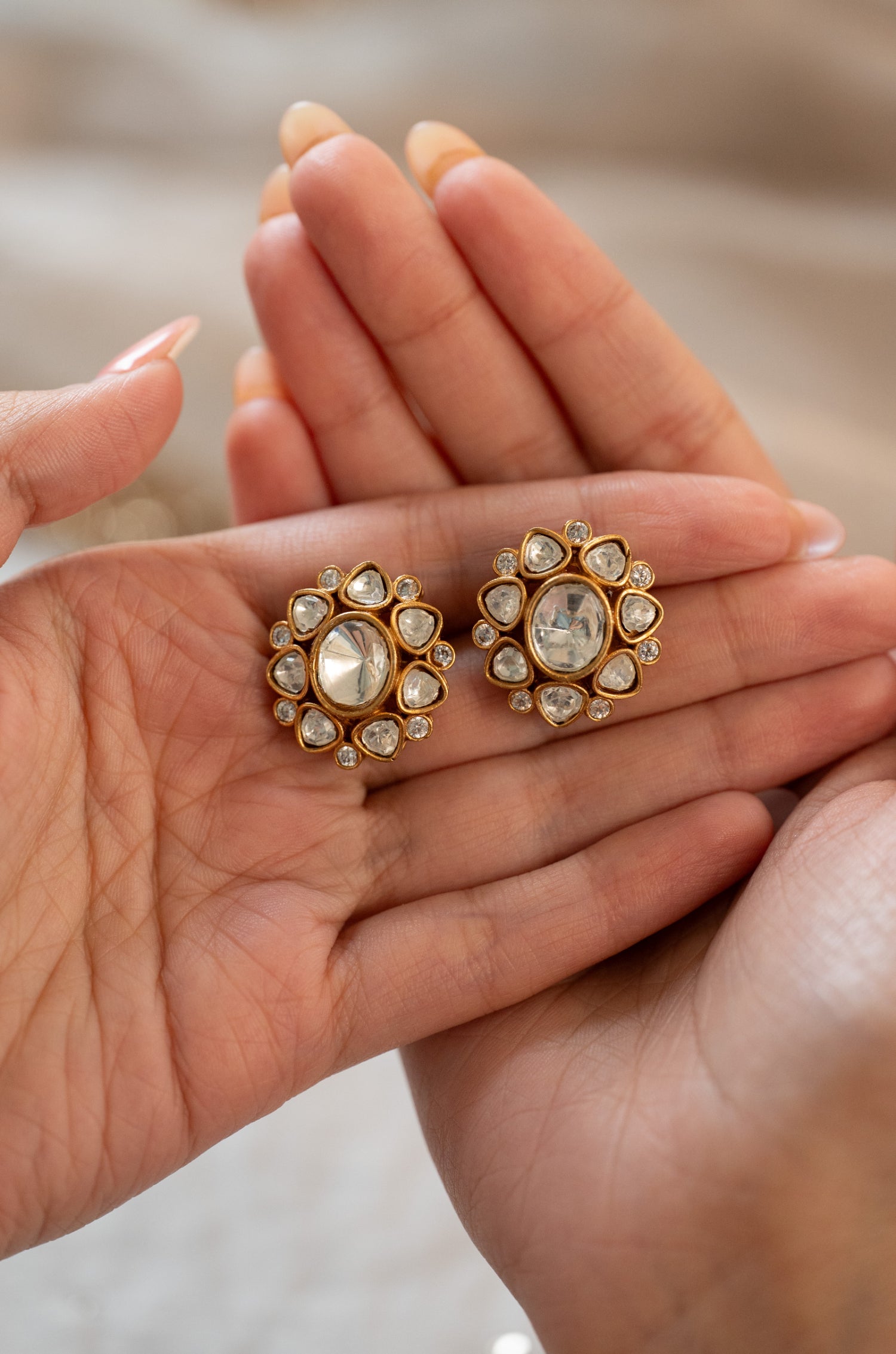Hania Polki Studs
