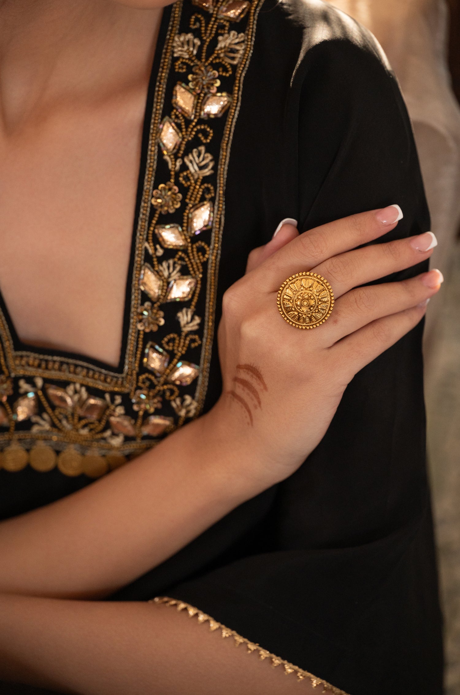 Chaitali Temple Work Ring