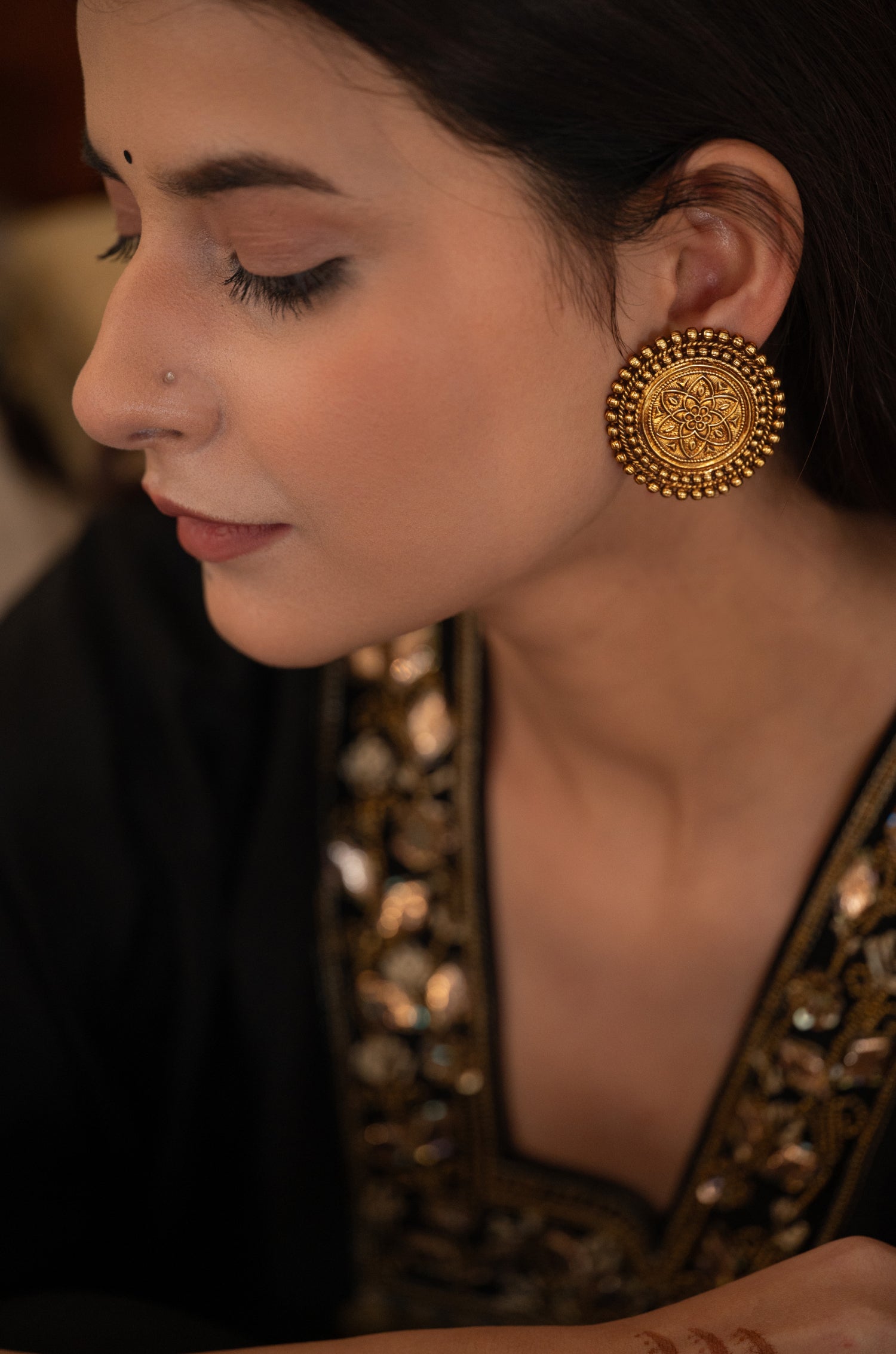 Kamakshi Temple Earrings