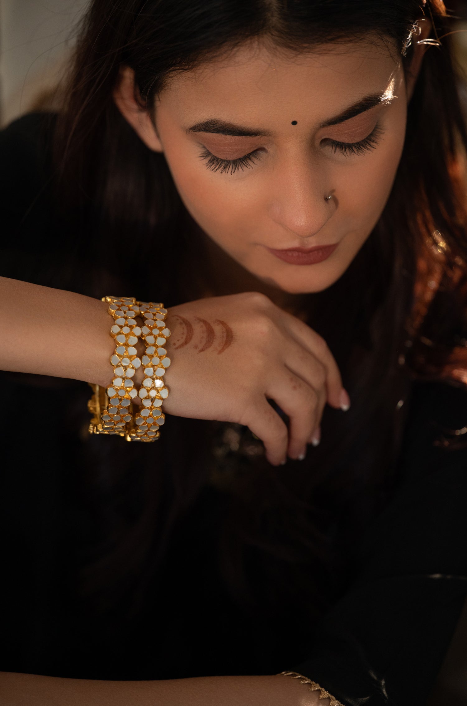 Sehra Mother of Pearl Bangles - Set Of 2