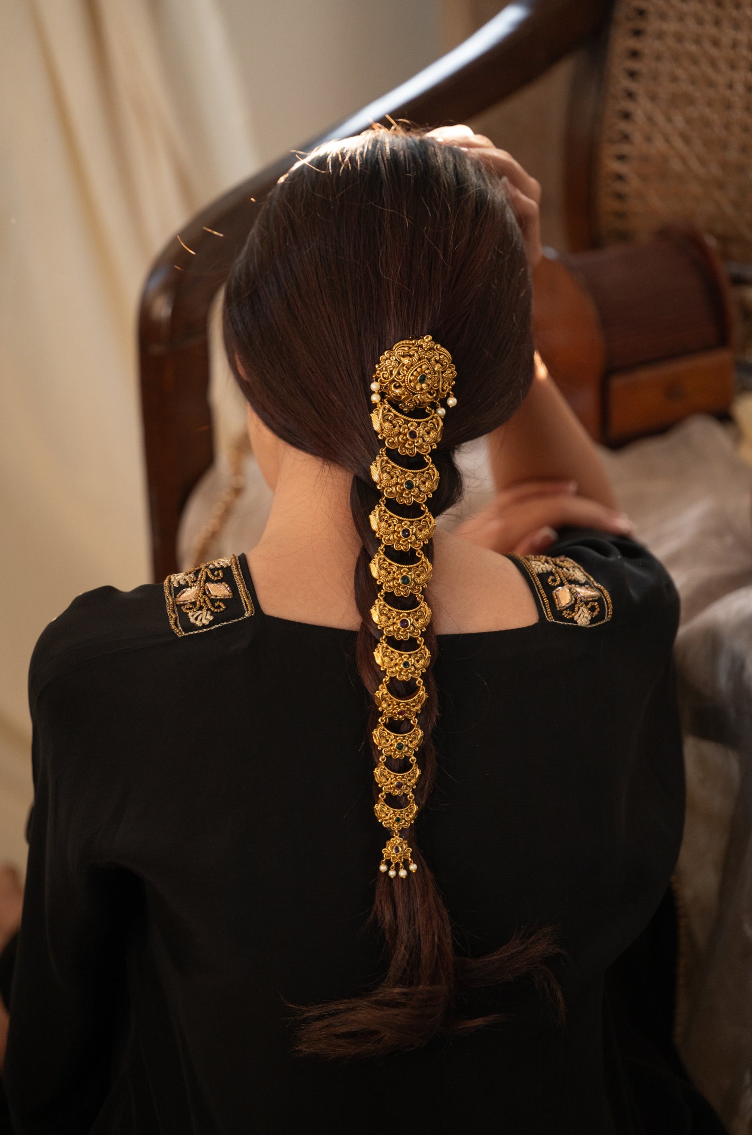 Safeena Temple Work Braid Pin