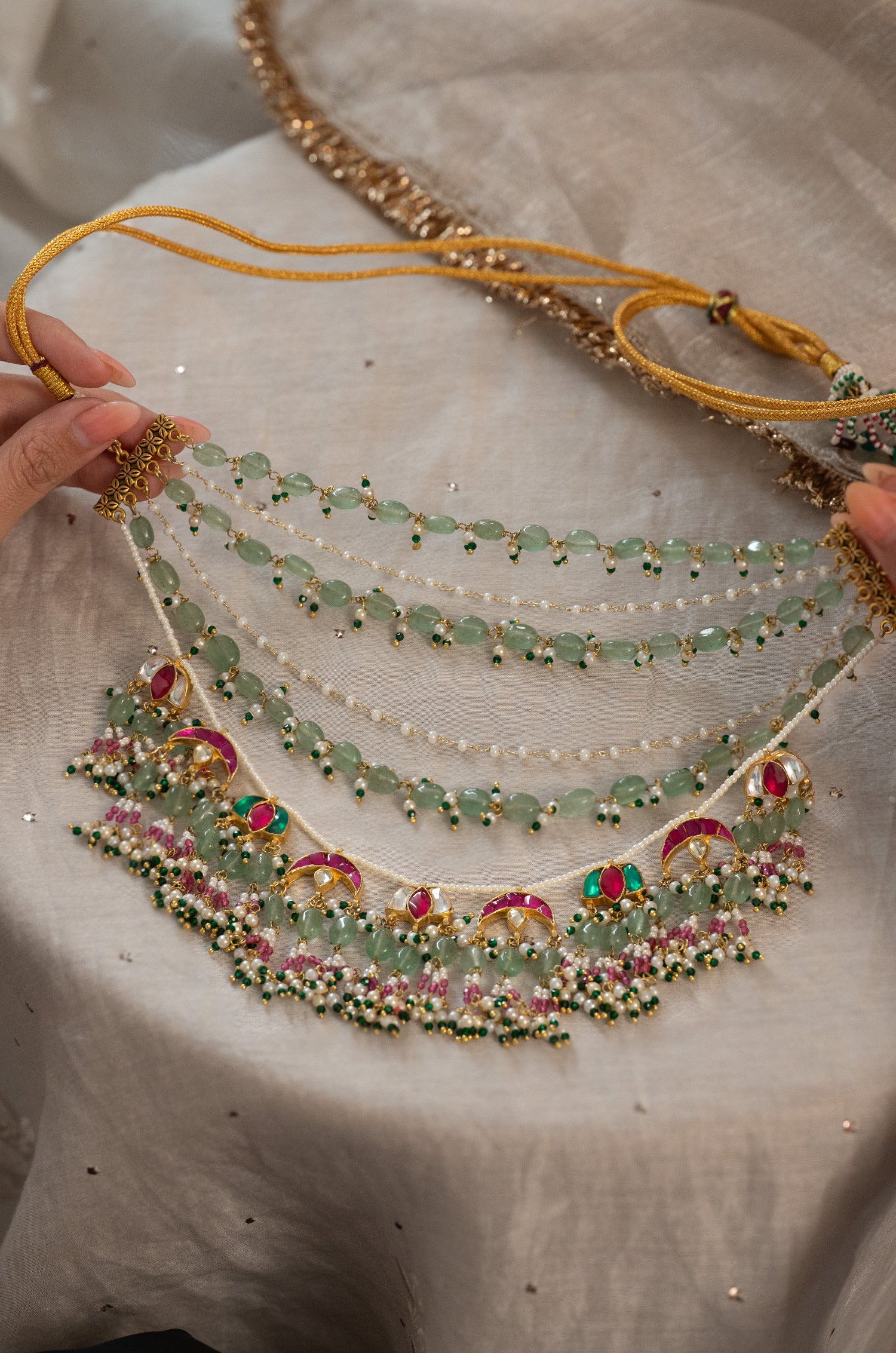 Aveena Multicolored Kundan Necklace