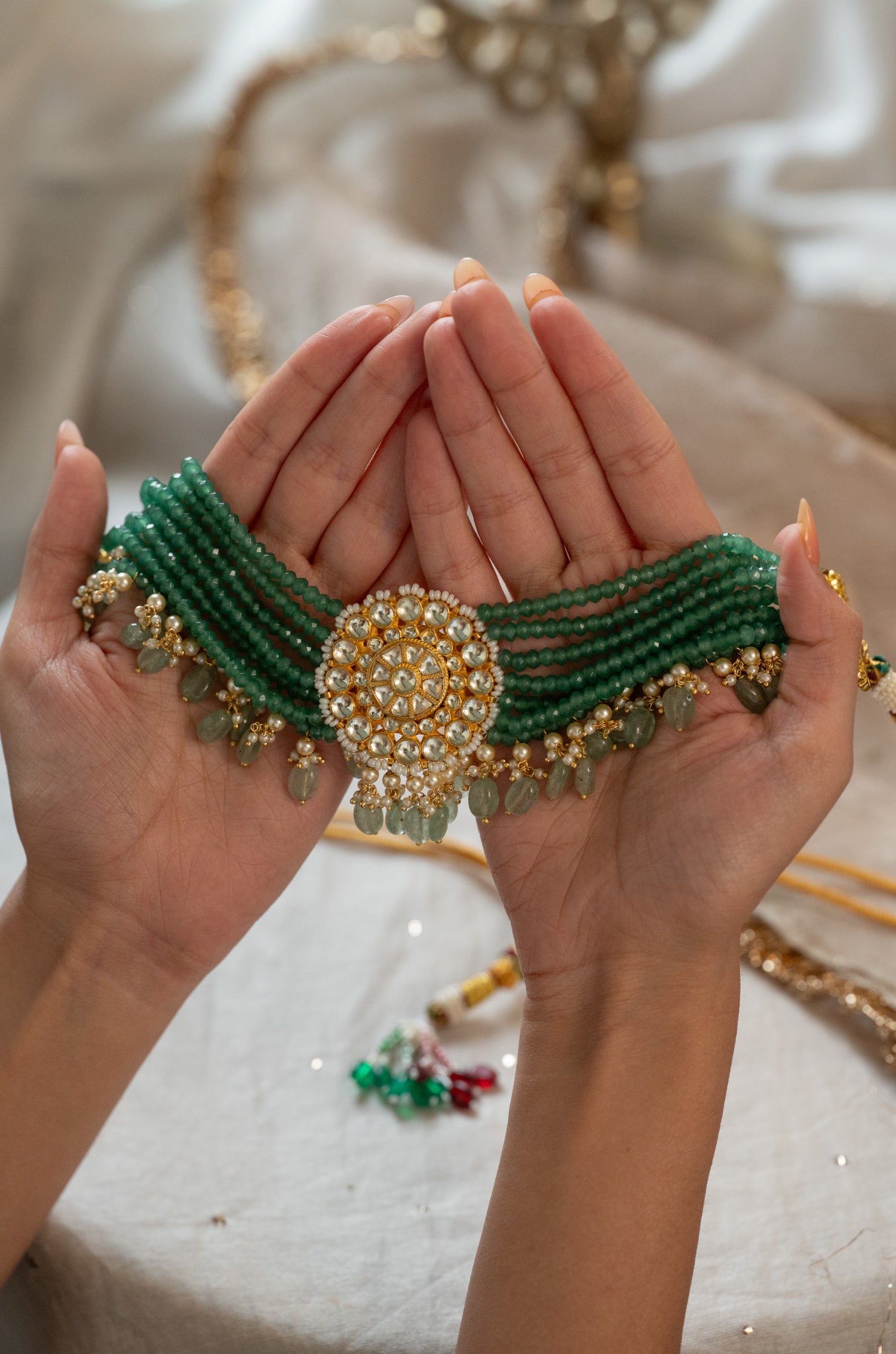 Kavya Mint Kundan Choker