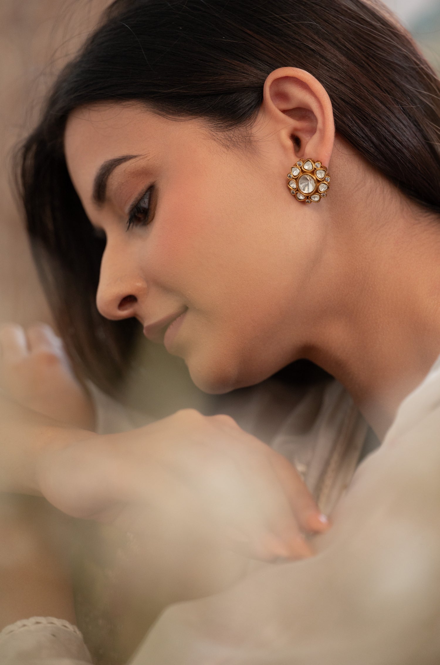 Hania Polki Studs