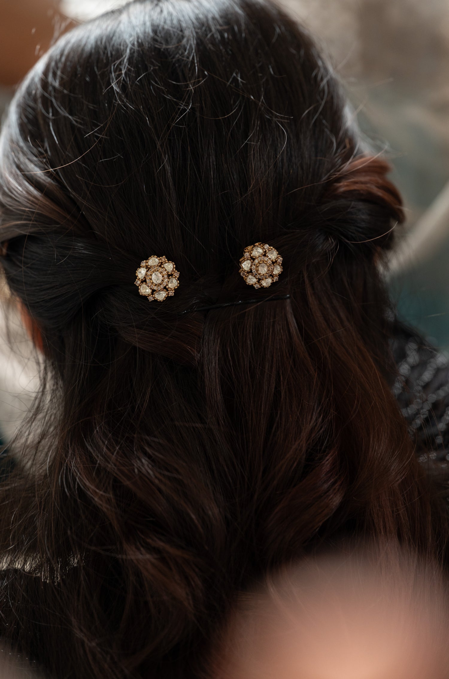 Aria Polki Braid Pin - Set of 2