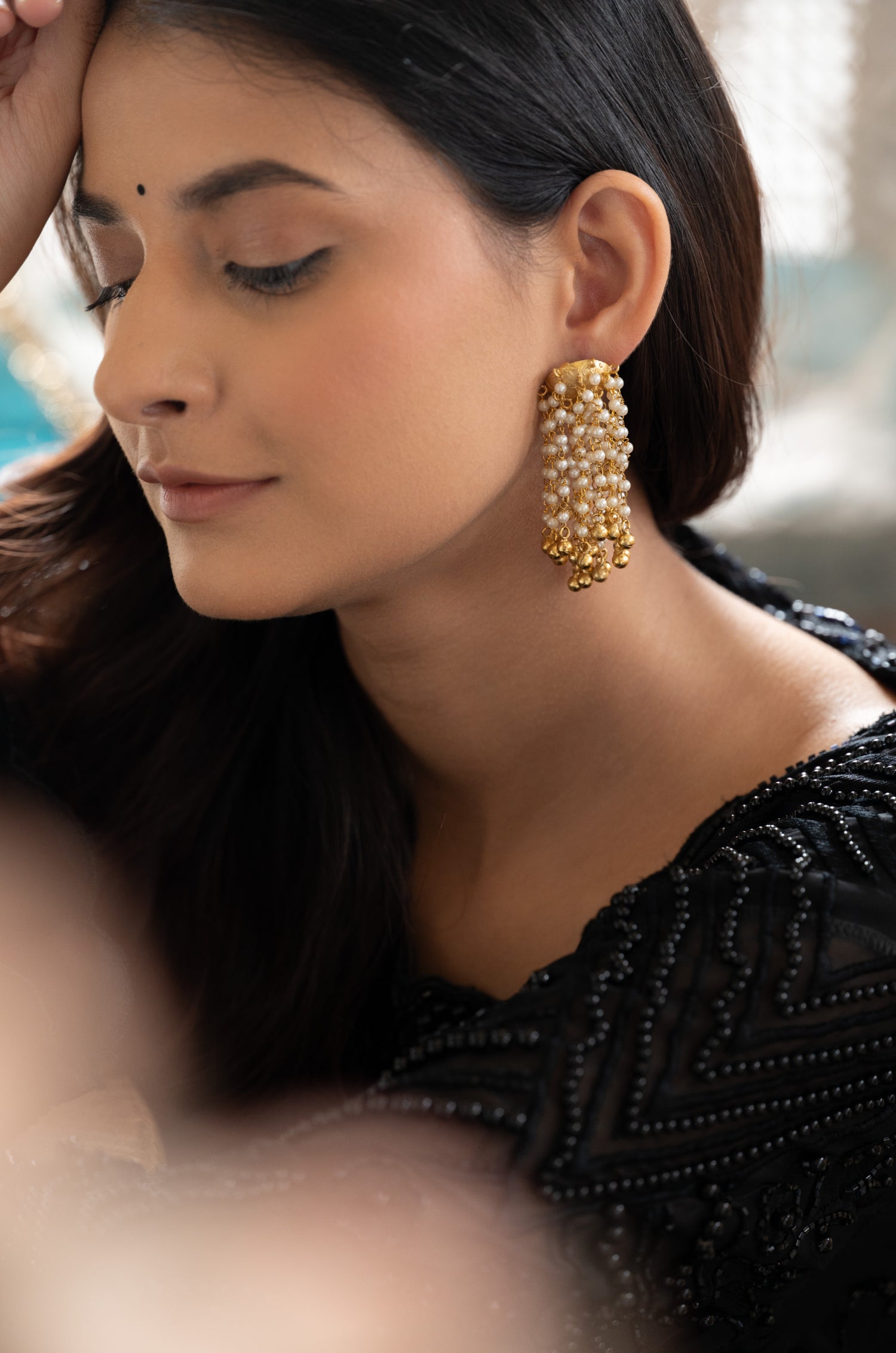 Rosha Pearls Earrings