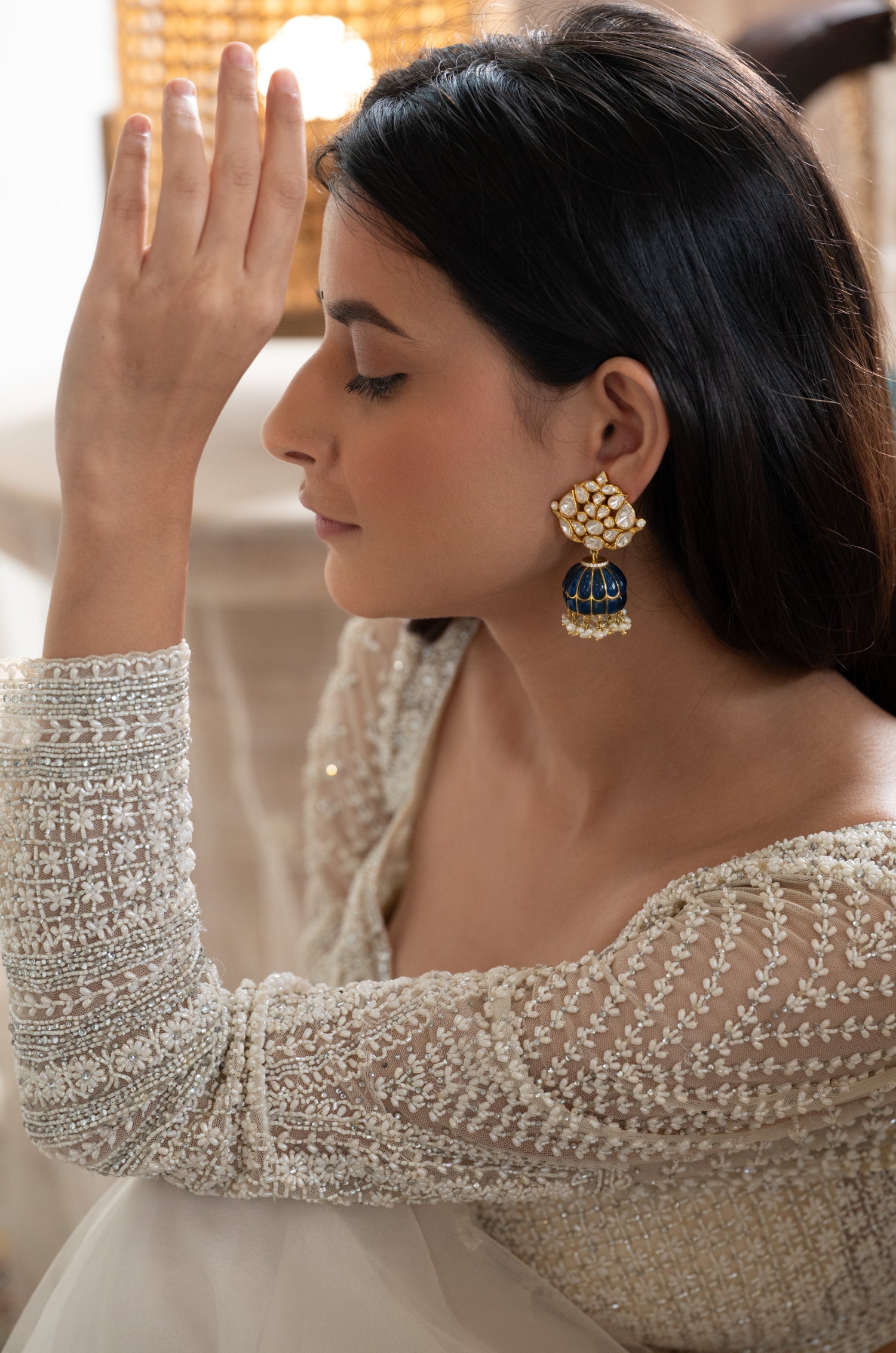 Gargi Fine Silver Jhumka Earrings