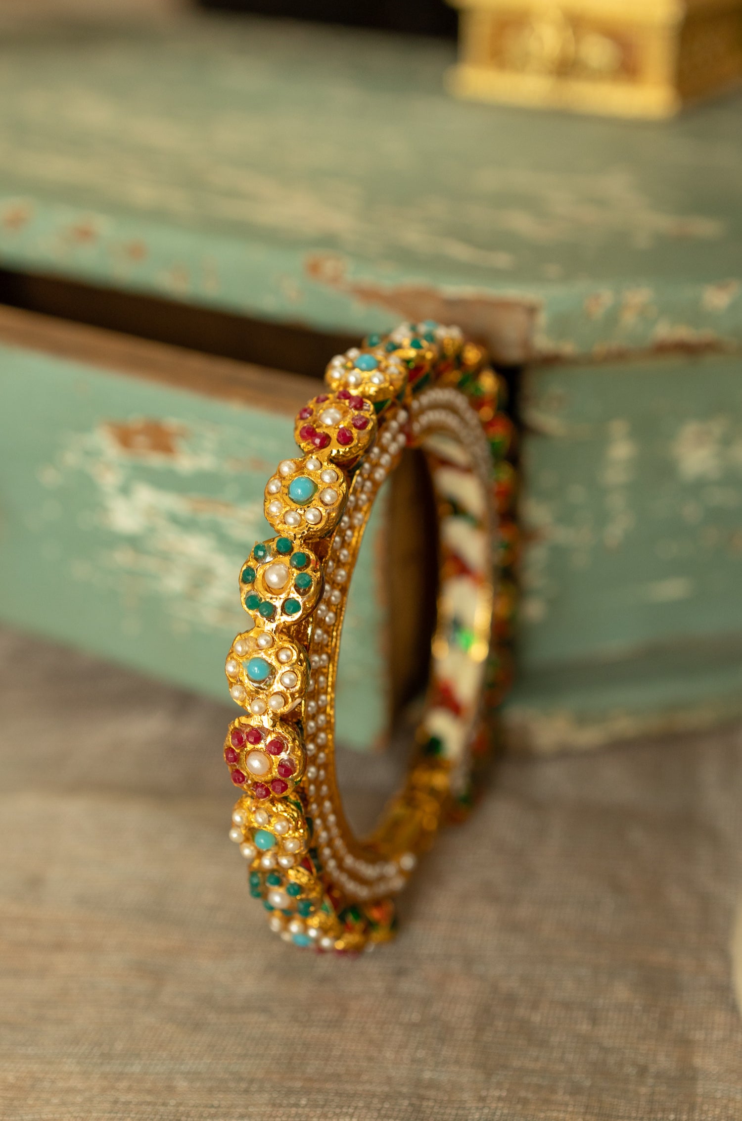 Garima Multicolored Jadau Bangle