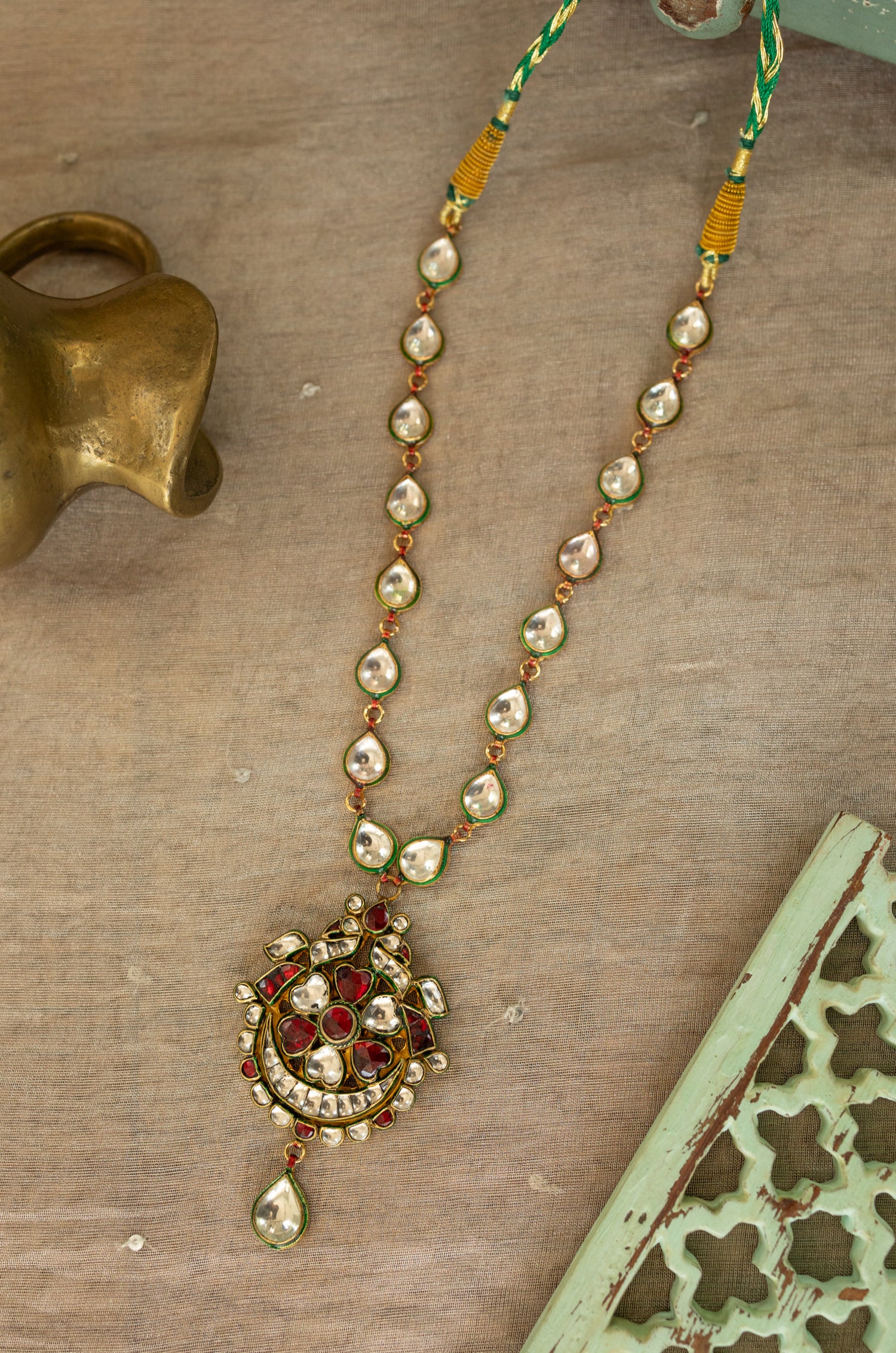 Yasima Red Kundan Necklace