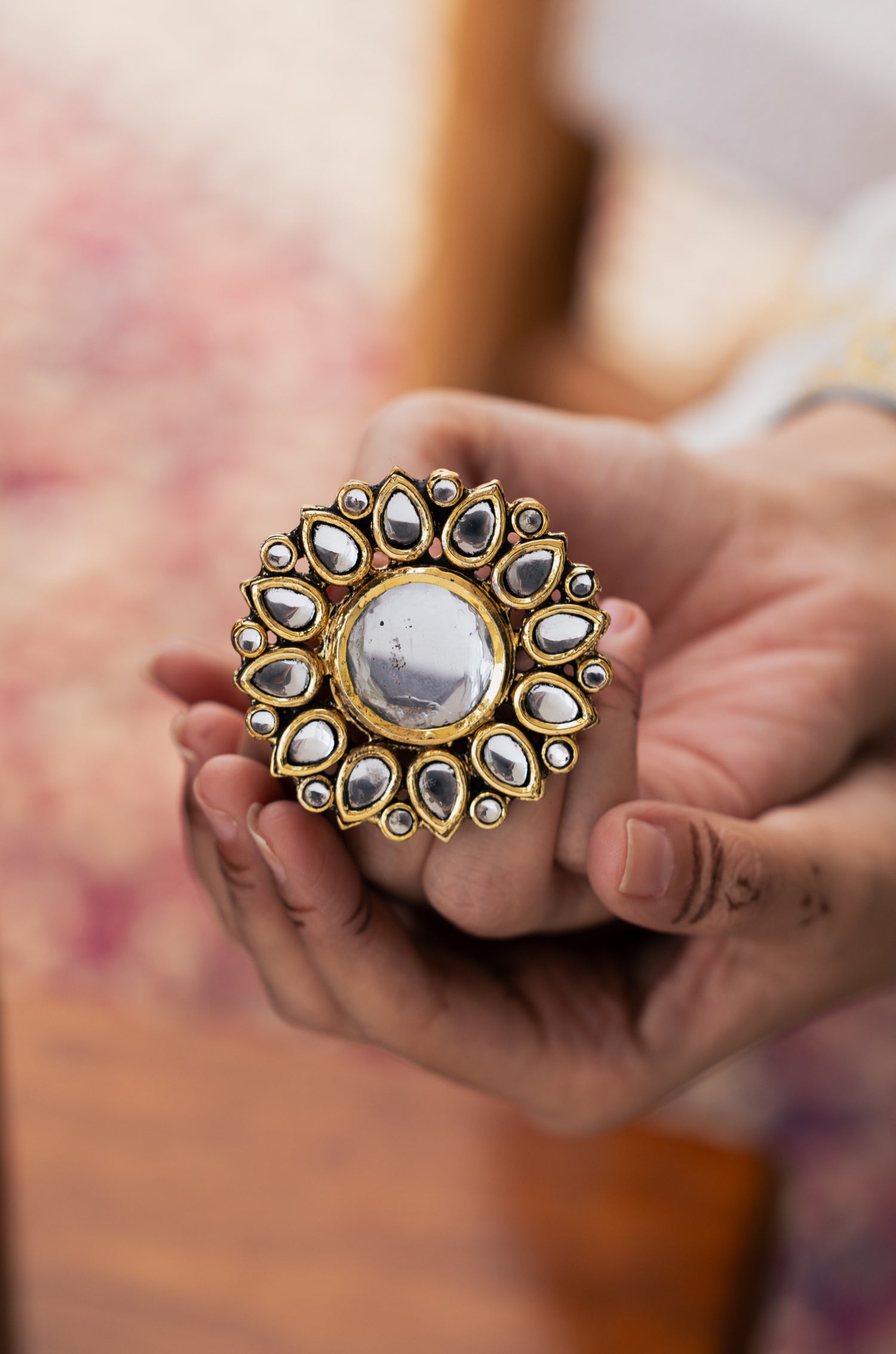 Nainaa Kundan Statement Ring