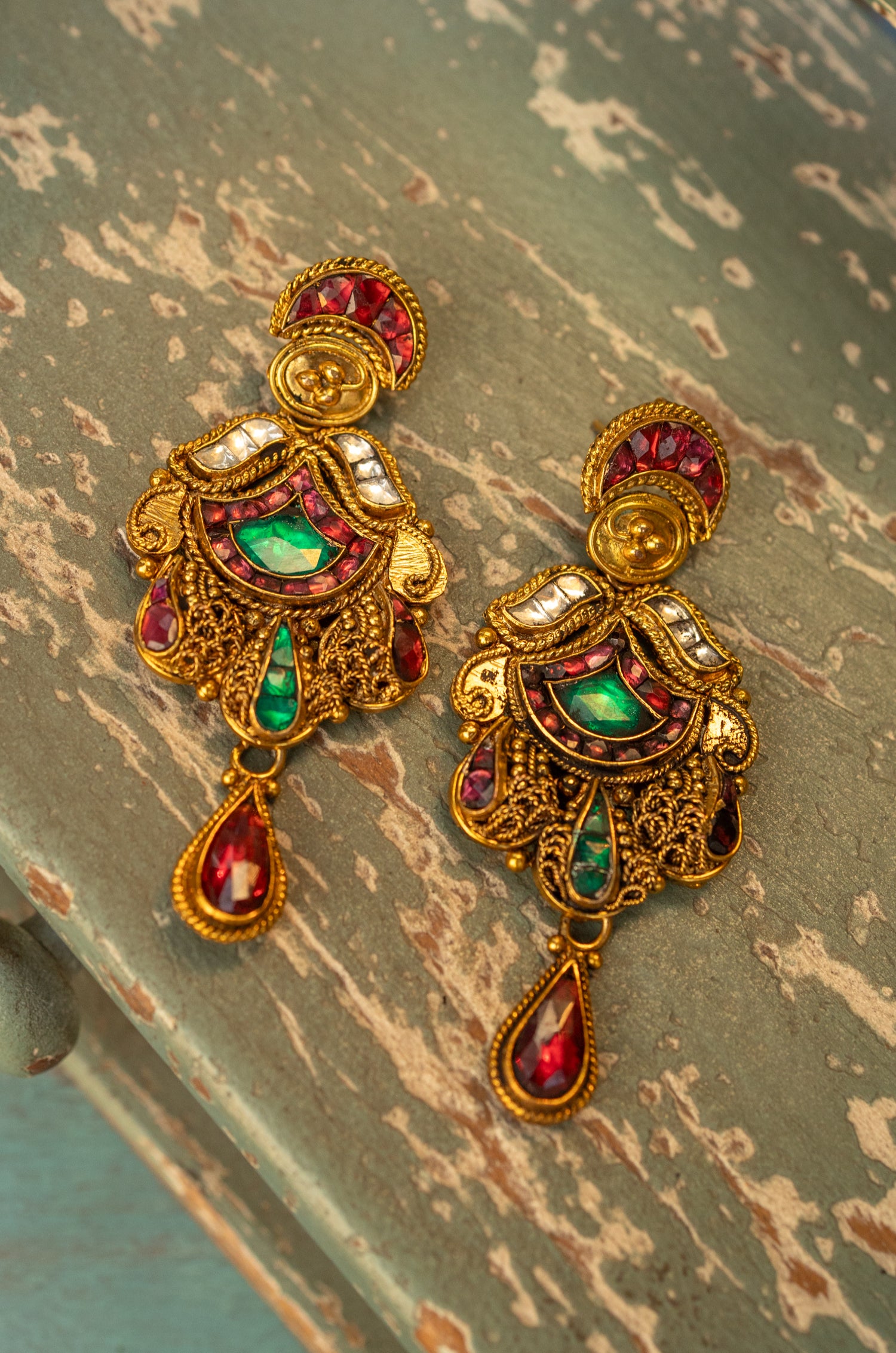 Lavanya Temple Work Earrings