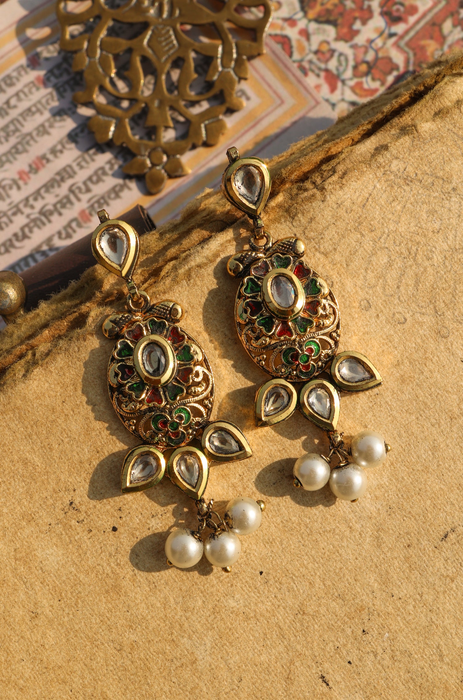 Anica Kundan Earrings
