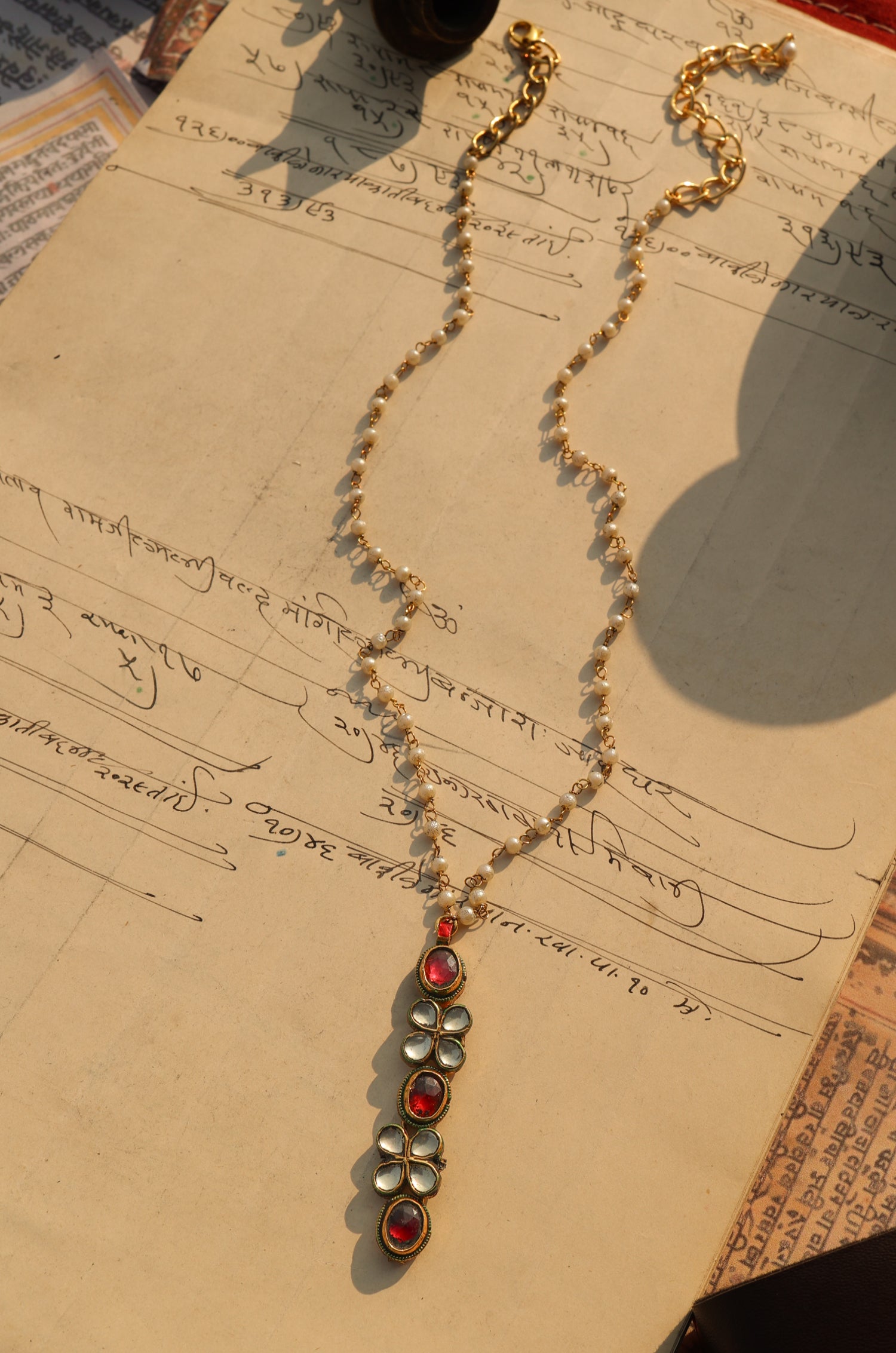 Sumita Red Kundan Necklace