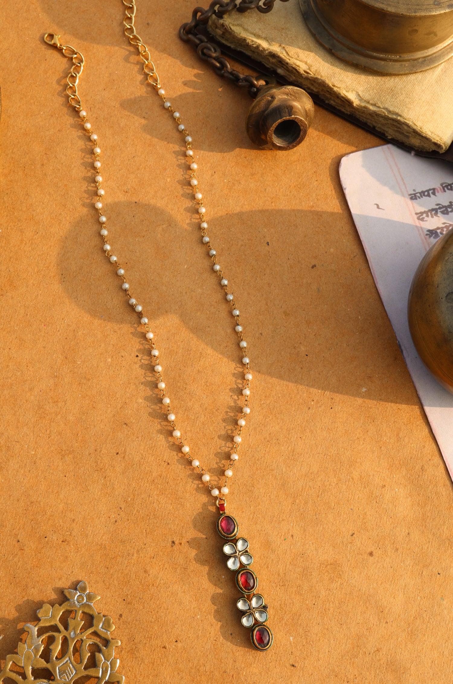 Sumita Red Kundan Necklace