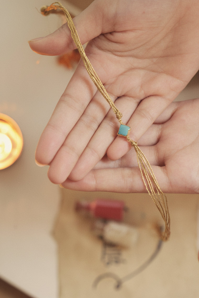 Bharat Turquoise Rakhi