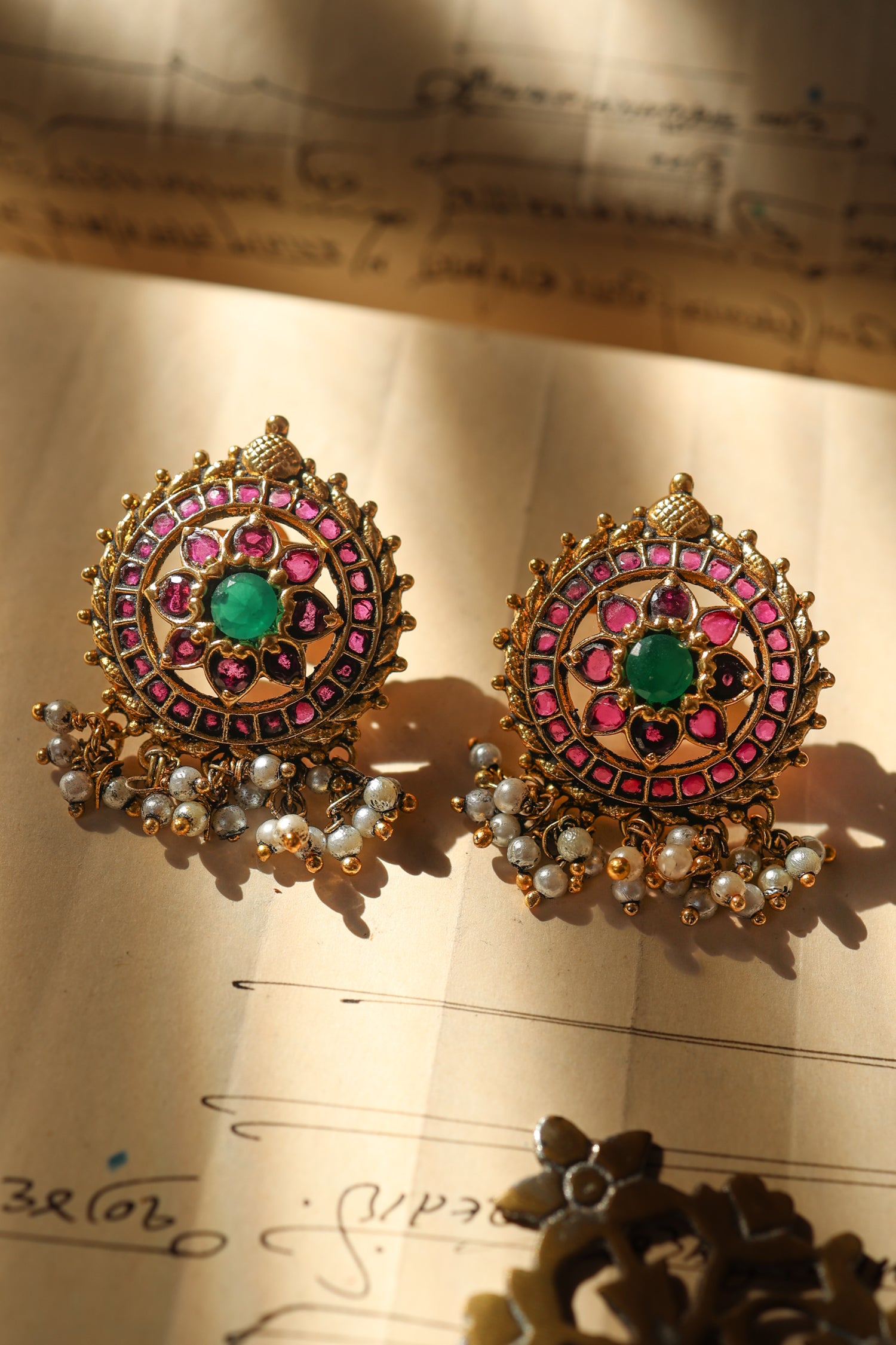 Siya Floral Kundan Earrings