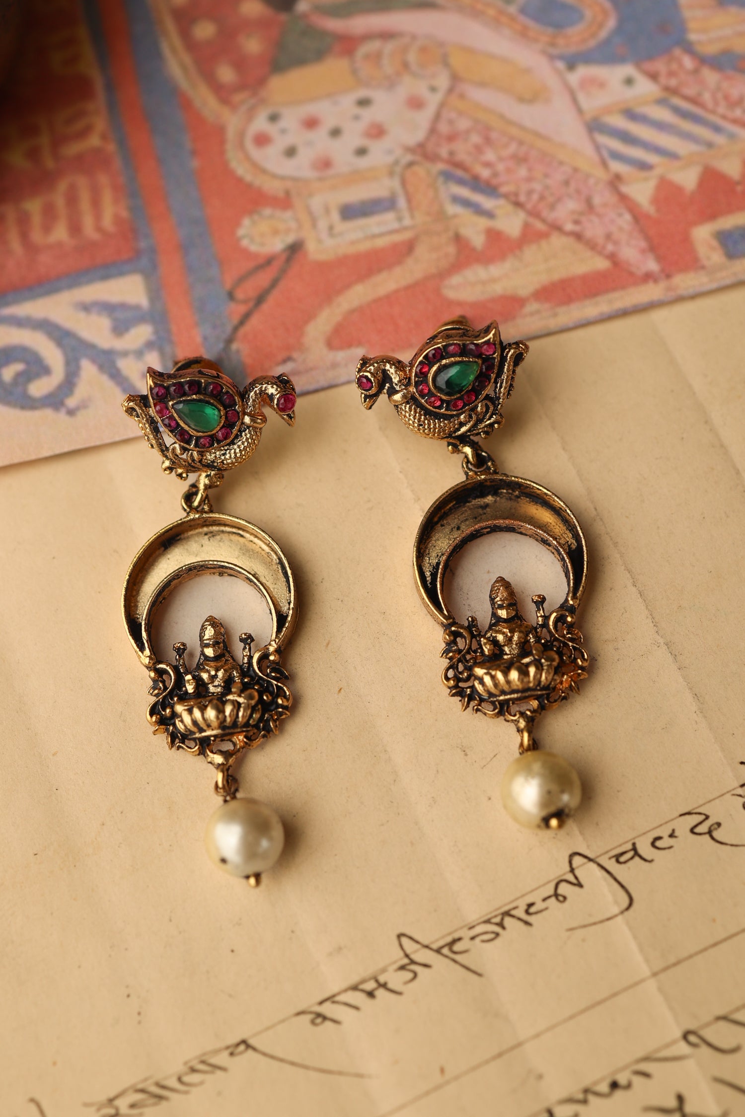 Mirnali Temple Earrings