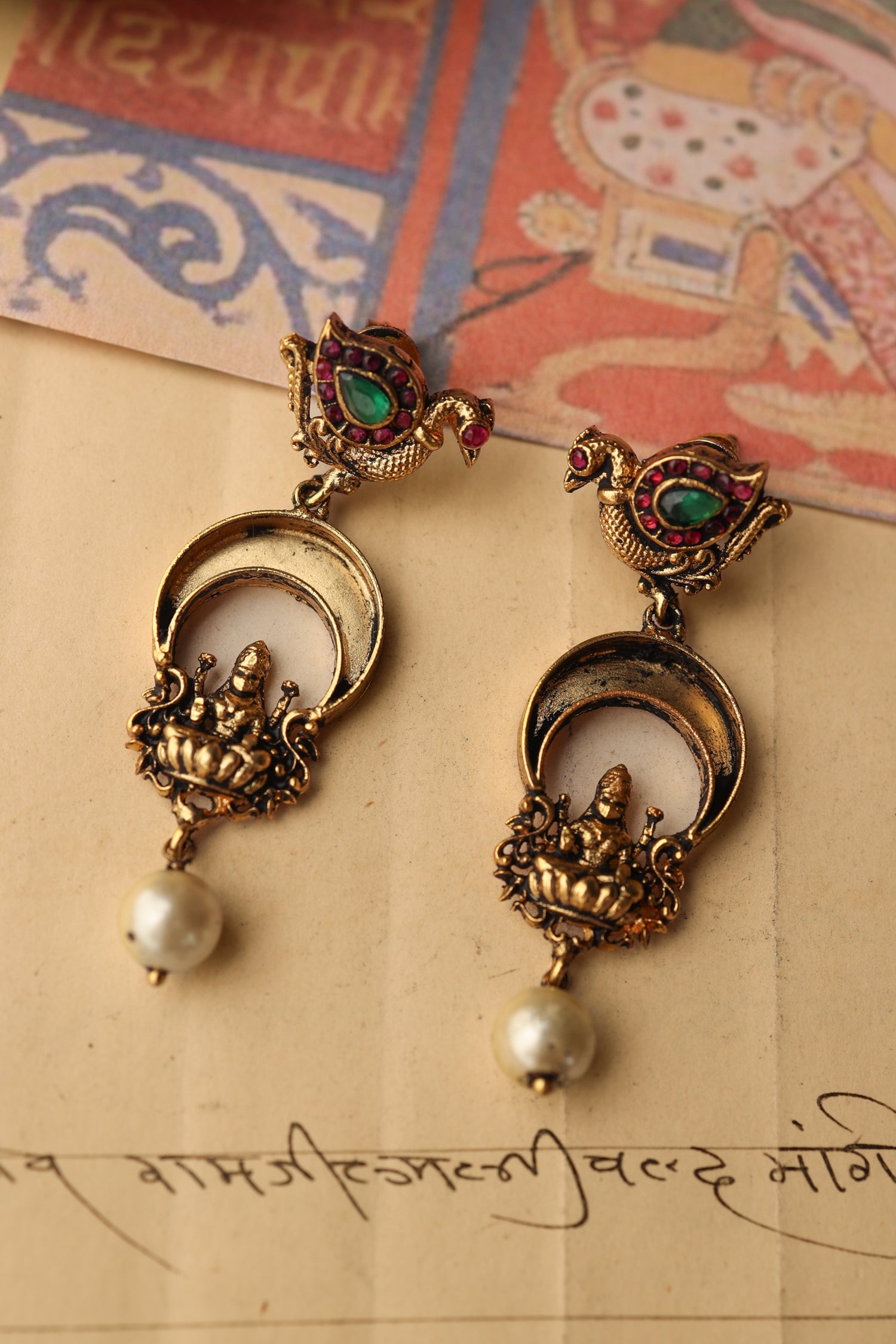Mirnali Temple Earrings