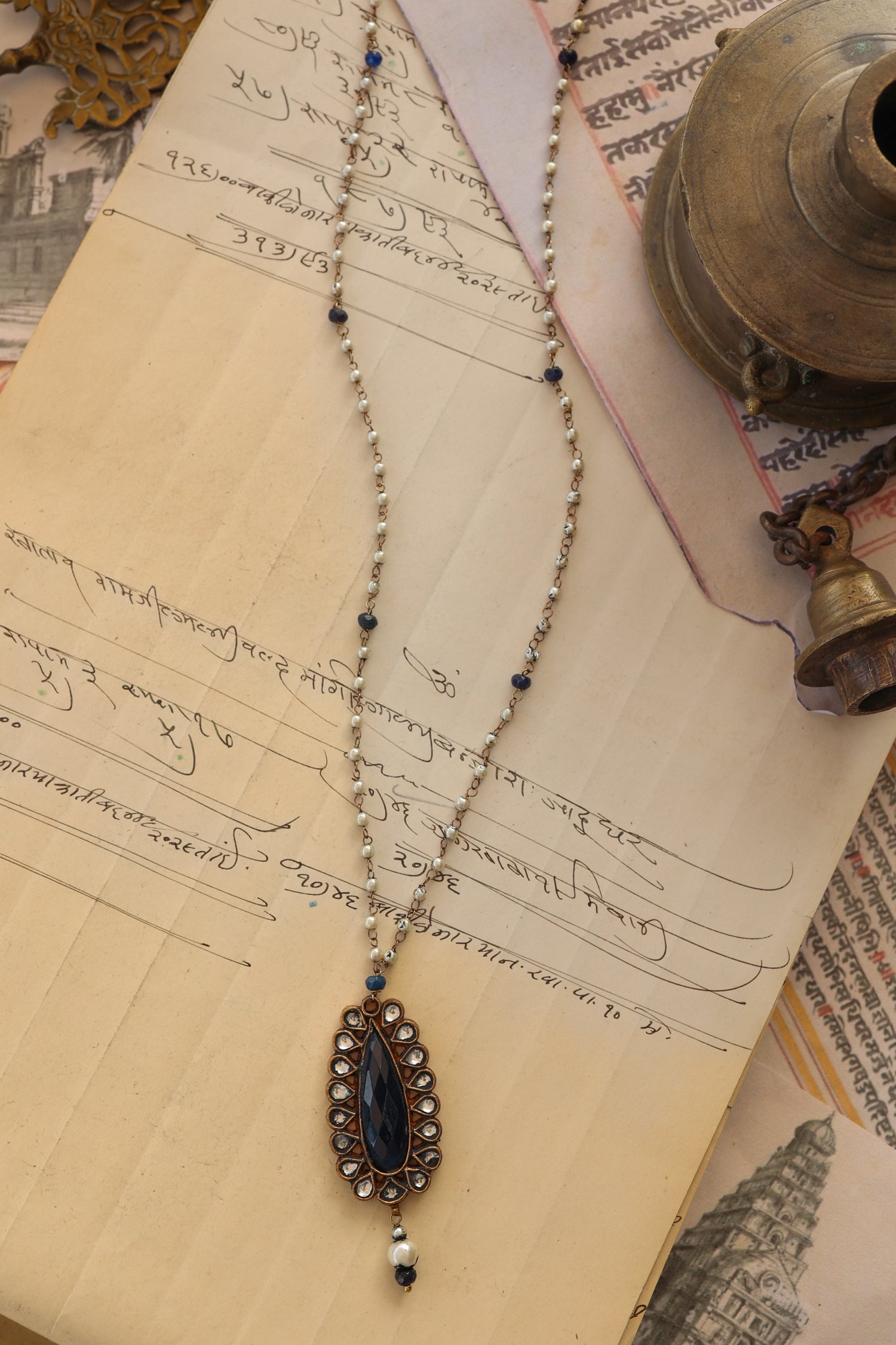 Samira Blue Pendant Necklace
