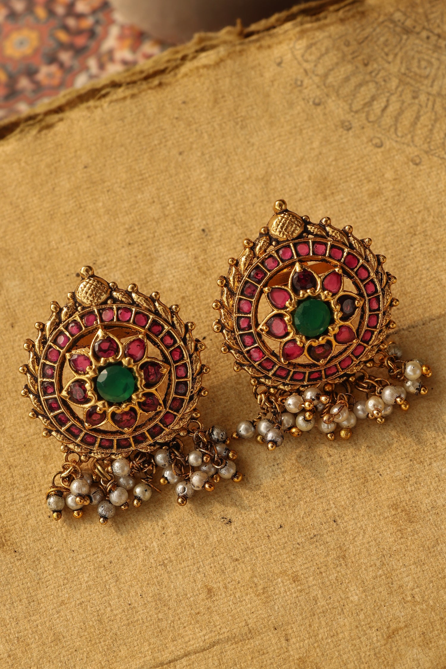 Siya Floral Kundan Earrings
